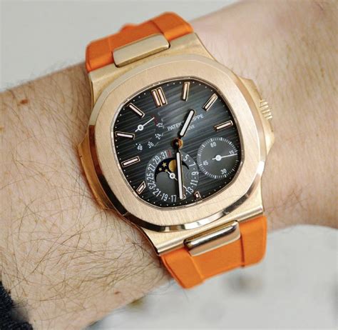 patek philippe nautilus orange strap